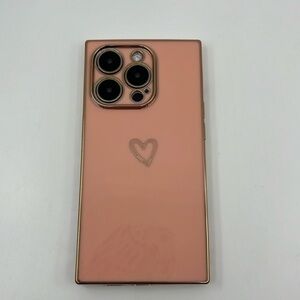 iPhone 14 Pro Case: Square Cute Aesthetic Full Camera Protection- Candy Pink